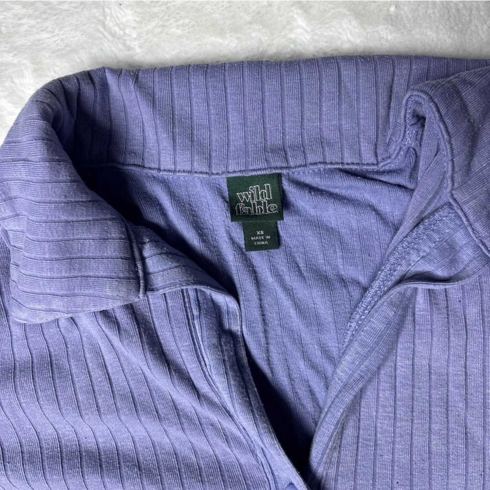 Wild Fable Lavender Ribbed Romper - Picture 3 of 4
